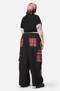 Black Friday - Curve Louve Punk Tartan Cargo - red-black