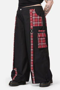 Black Friday - Curve Louve Punk Tartan Cargo - red-black