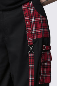Black Friday - Curve Louve Punk Tartan Cargo - red-black