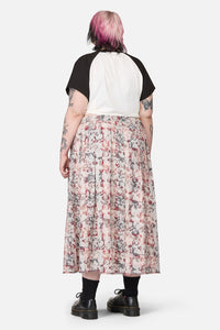 Black Friday - Curve Lesions Tartan Goth Midi Skirt - multi