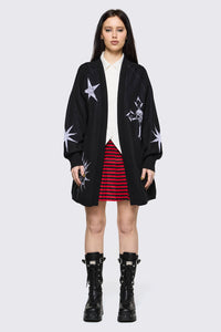 Black Friday - Trad Emo Long Graphic Cardigan - black
