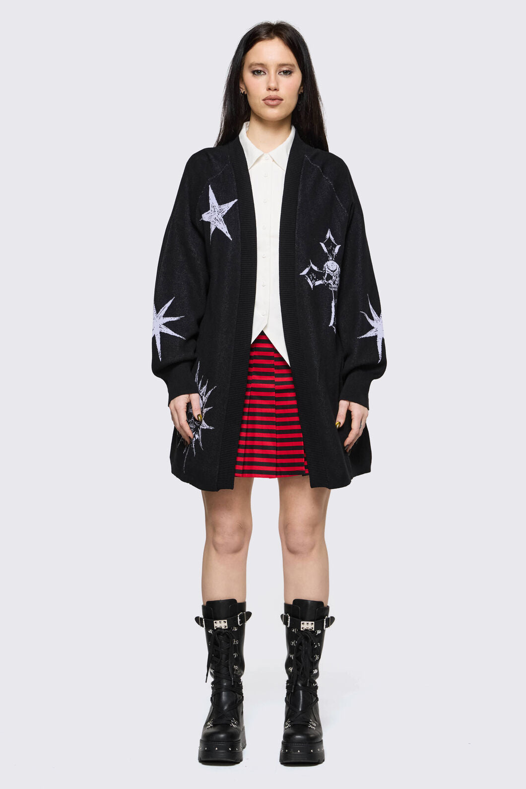 Black Friday - Trad Emo Long Graphic Cardigan - black