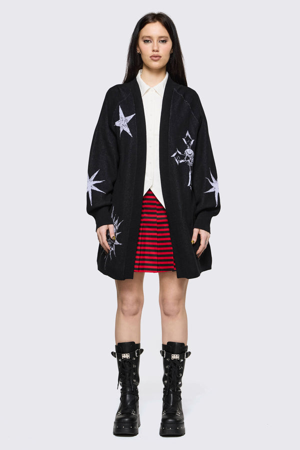 Black Friday - Trad Emo Long Graphic Cardigan - black