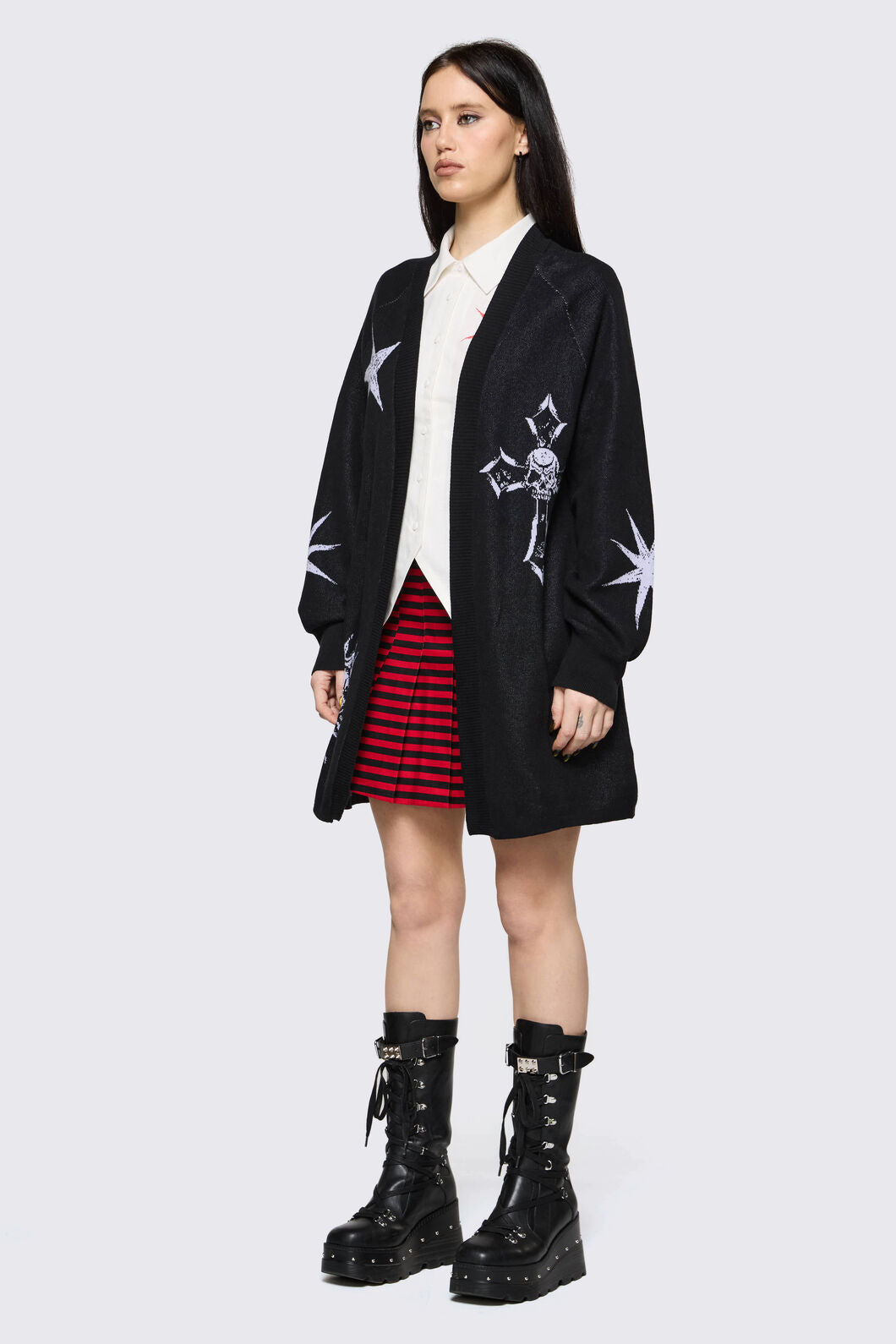 Black Friday - Trad Emo Long Graphic Cardigan - black