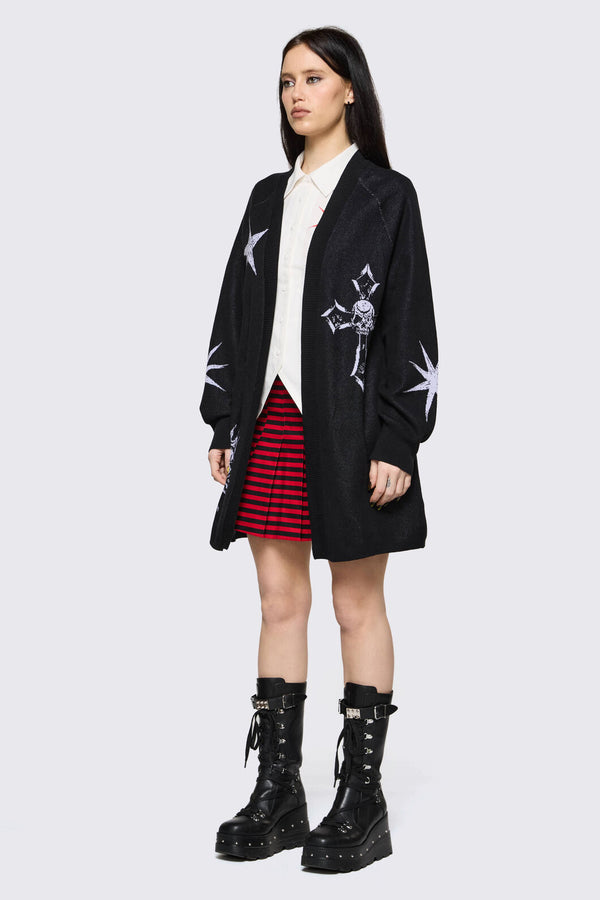Black Friday - Trad Emo Long Graphic Cardigan - black