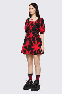 Black Friday - Trad Emo Star Graphic Dress - black-red