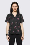 Black Friday - Trad Emo Skull Artwork Blouse - black