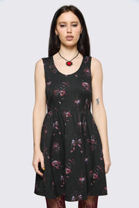 Black Friday - Trad Emo Skull Artwork Dress - black