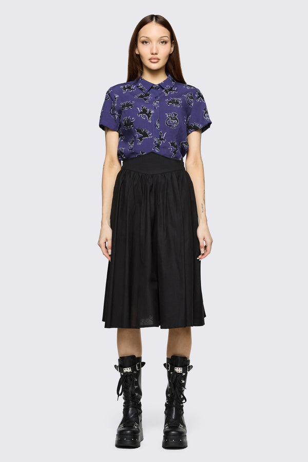 Black Friday - Mythical Goth Yoke Skirt - black