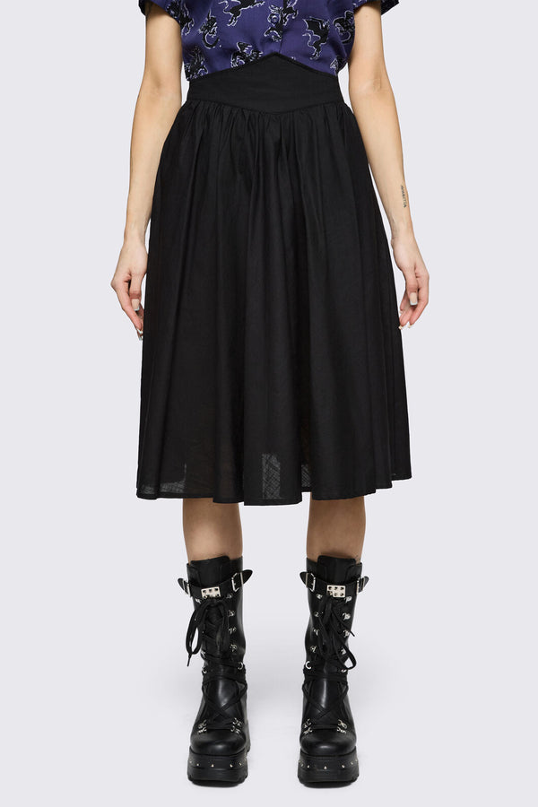 Black Friday - Mythical Goth Yoke Skirt - black