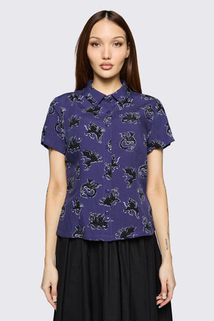 Black Friday - Monstre Goth Blouse - purple