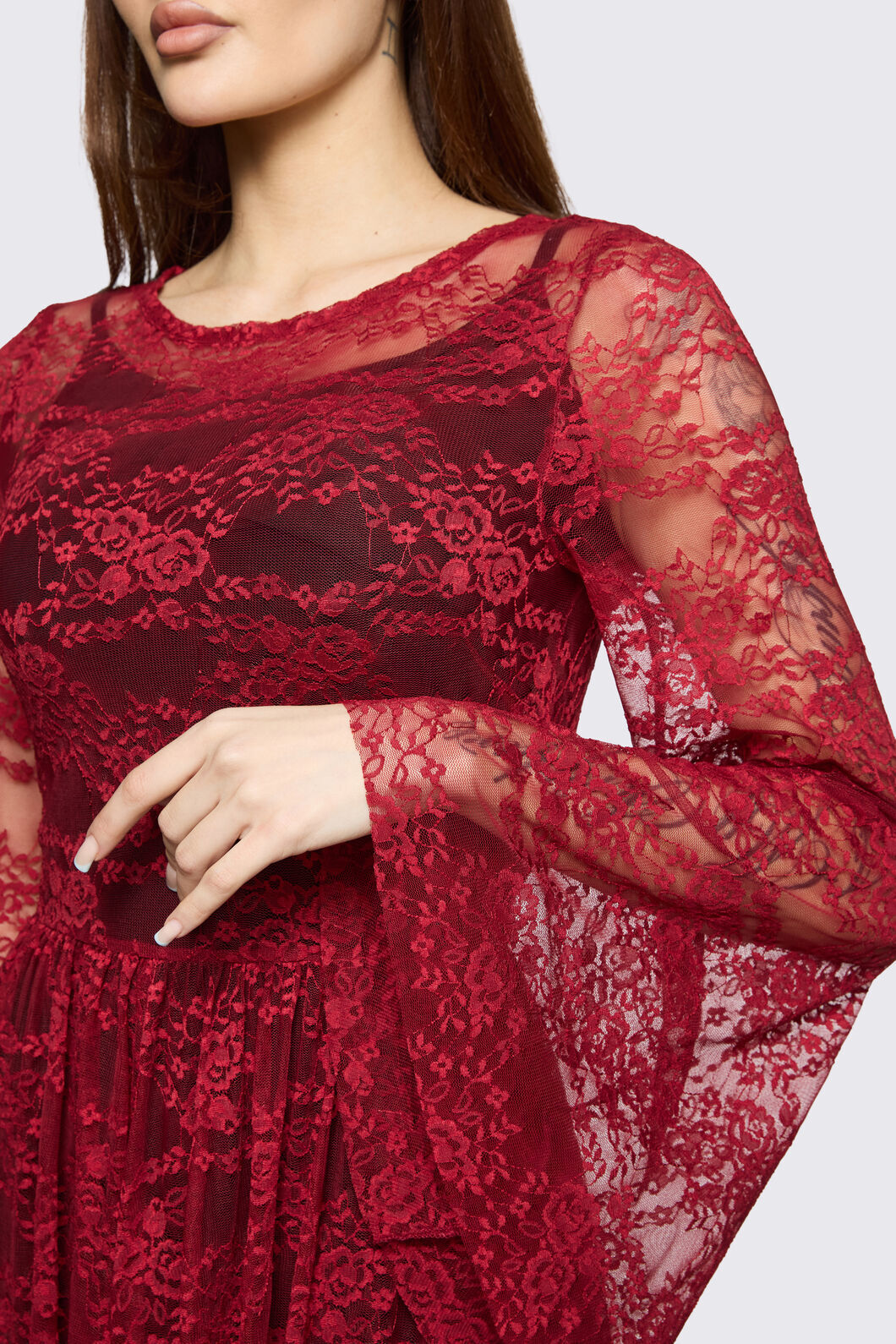 Black Friday - Affinity Goth Lace Dress - red