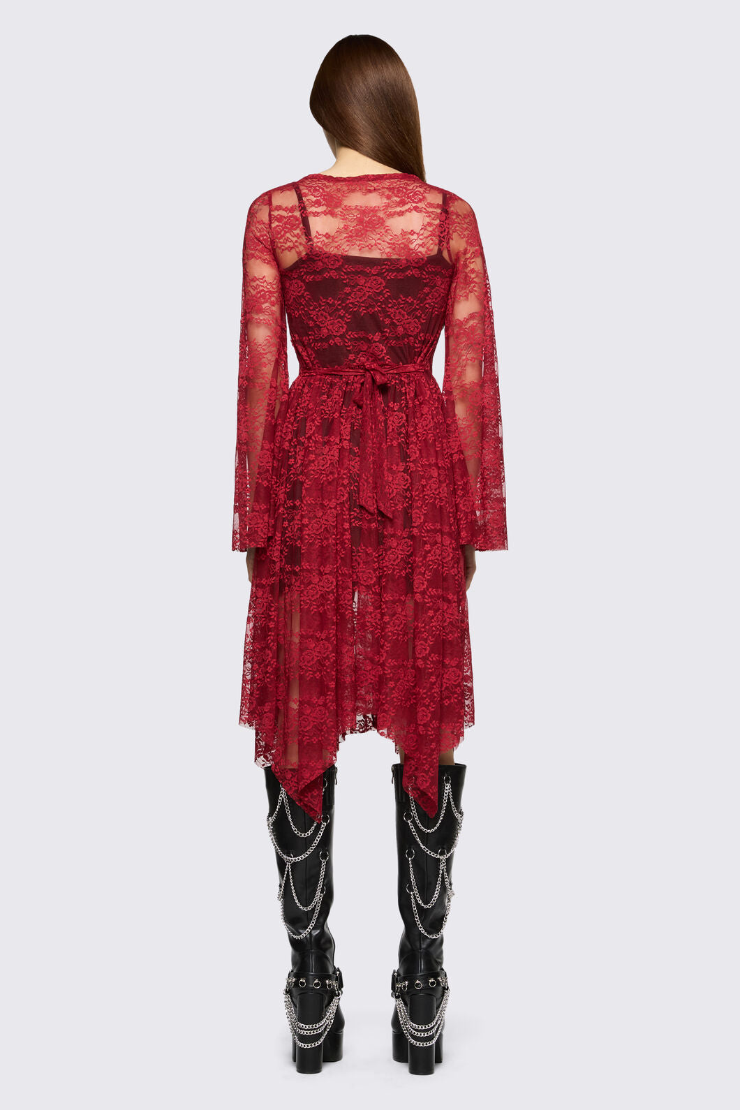 Black Friday - Affinity Goth Lace Dress - red