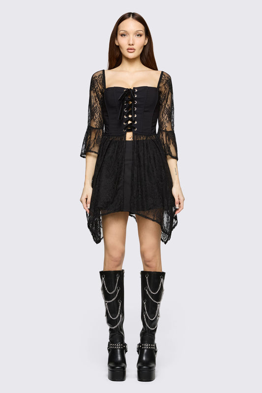 Black Friday - Affinity Goth Lace Top - black