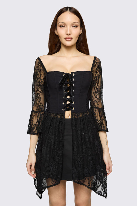 Black Friday - Affinity Goth Lace Top - black
