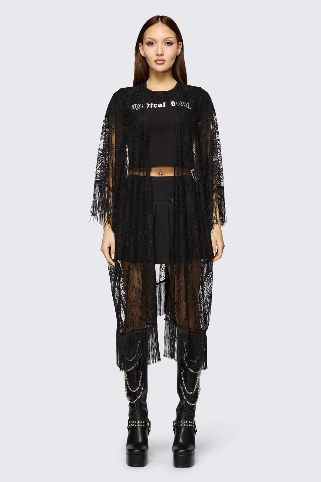 Black Friday - Affinity Goth Lace Cloak - black
