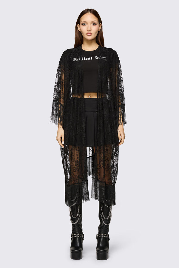 Black Friday - Affinity Goth Lace Cloak - black