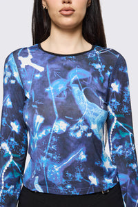 Black Friday - Cyanotype Goth Top - blue