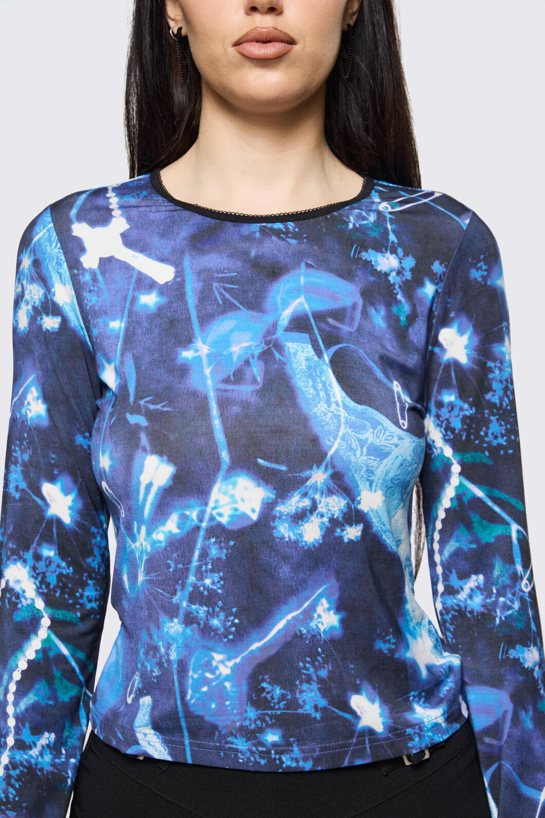 Black Friday - Cyanotype Goth Top - blue