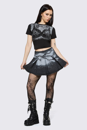 Black Friday - Spray It Goth Skort - black