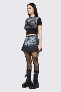 Black Friday - Spray It Goth Skort - black
