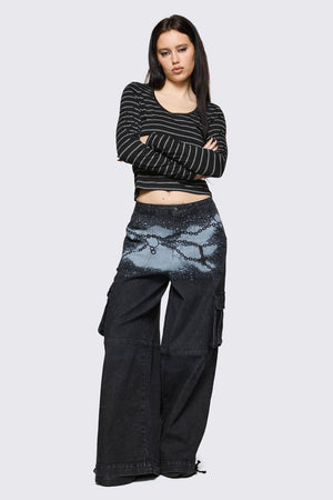 Black Friday - Spray It Goth Jean - black