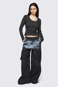Black Friday - Diffused Long Sleeve Top - multi