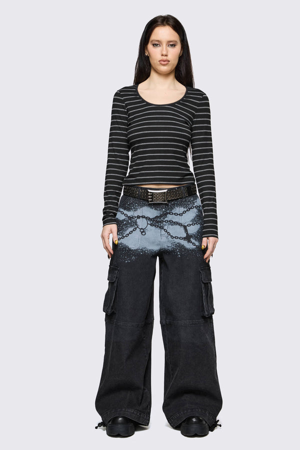 Black Friday - Diffused Long Sleeve Top - multi