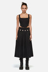 Black Friday - Eyelet Punk Midi Skirt - black