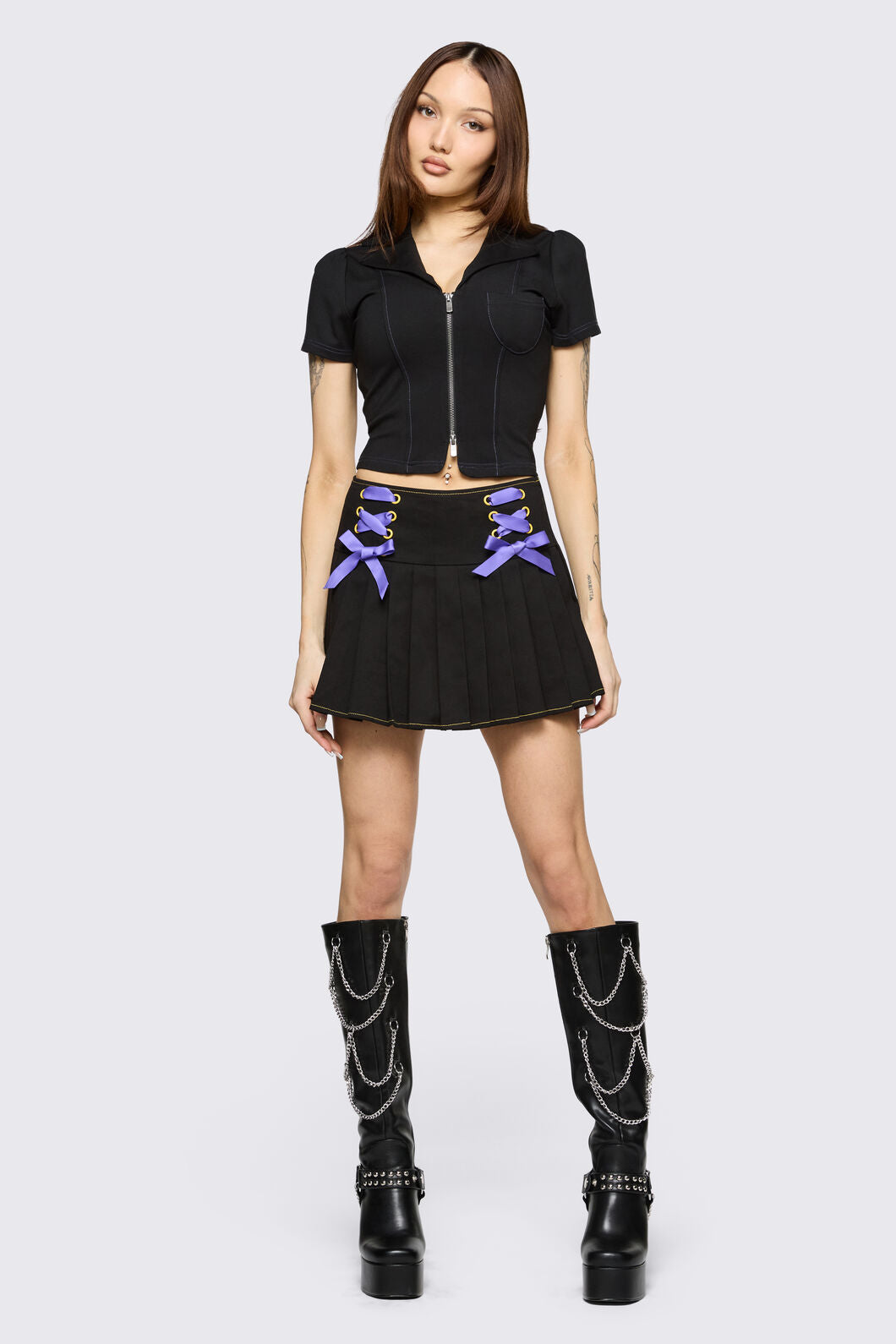 Black Friday - Hot Issue Zipper Blouse - black