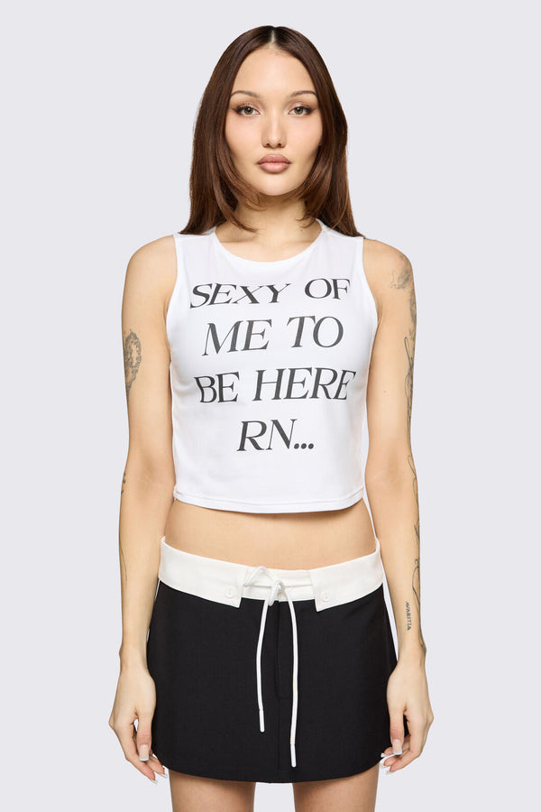 Black Friday - Hot Issue Slogan Tank - white