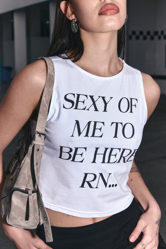 Black Friday - Hot Issue Slogan Tank - white