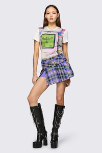 Black Friday - Stuck In Your Head Belt Skort - purple