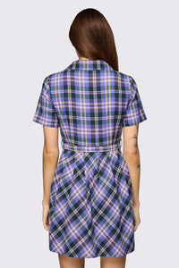 Black Friday - Stuck In Your Head Tartan Dress - purple