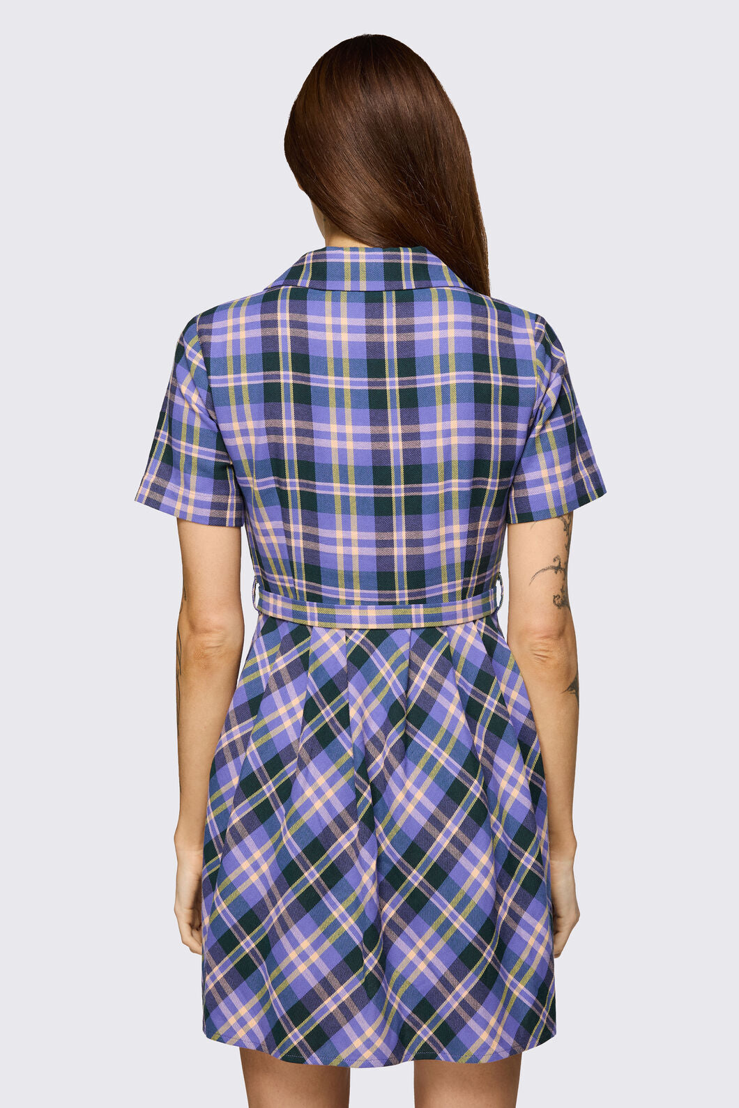 Black Friday - Stuck In Your Head Tartan Dress - purple