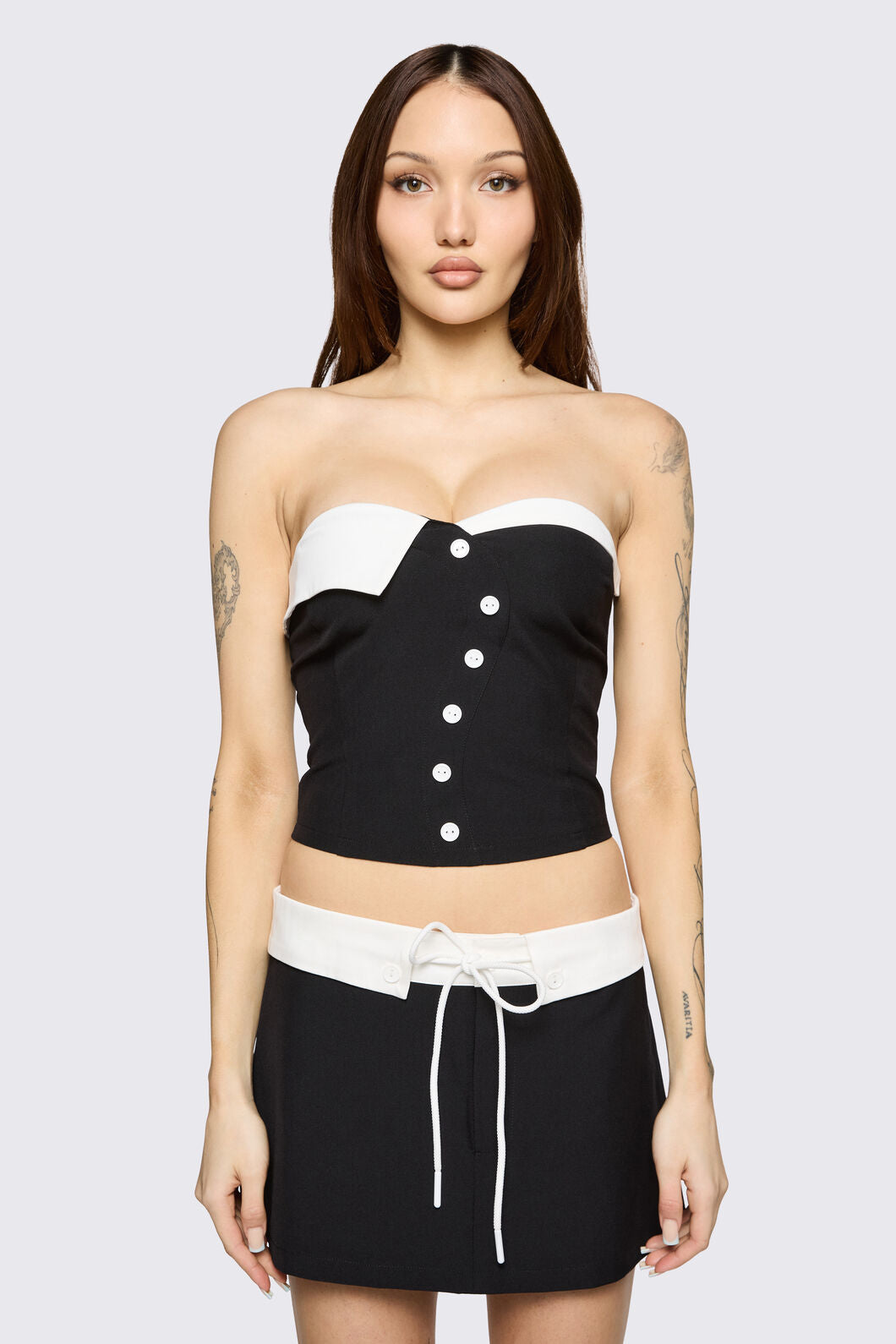 Black Friday - Hot Issue Tuxedo Corset - black