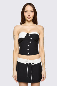 Black Friday - Hot Issue Tuxedo Corset - black