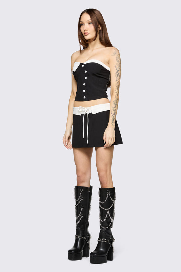 Black Friday - Hot Issue Tuxedo Skirt - black