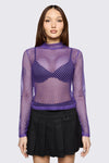 Black Friday - Bang Bang Mesh Top - purple