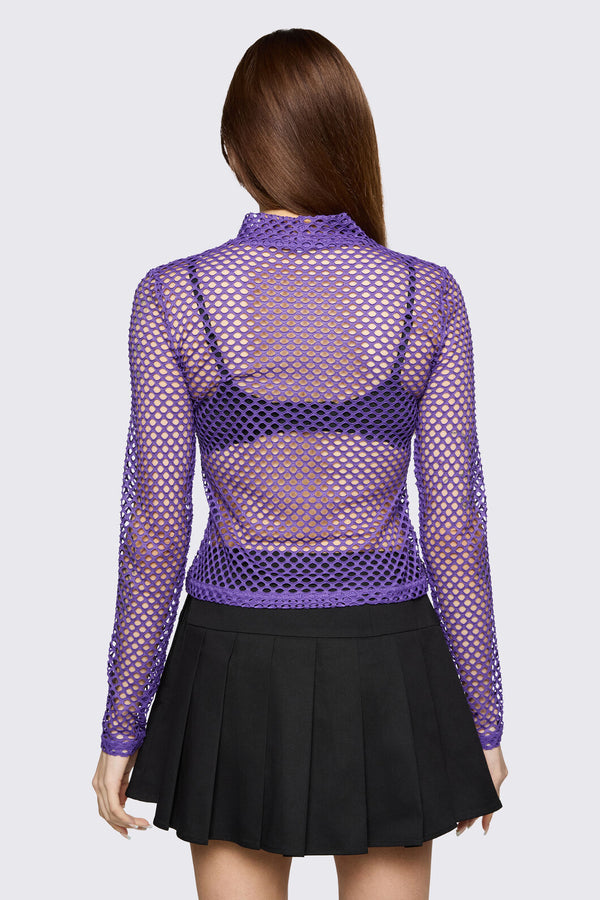Black Friday - Bang Bang Mesh Top - purple