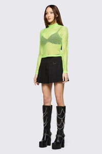 Black Friday - Bang Bang Mesh Top - green