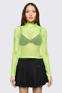 Black Friday - Bang Bang Mesh Top - green