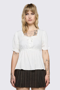 Black Friday - Low Whisper Flowy Top - cream