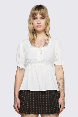 Black Friday - Low Whisper Flowy Top - cream