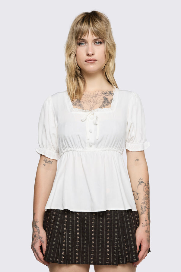 Black Friday - Low Whisper Flowy Top - cream