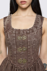 Black Friday - Behind The Blinds Pinafore - brown