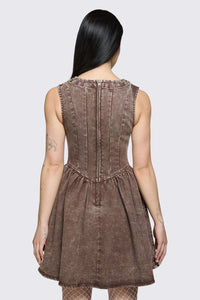 Black Friday - Behind The Blinds Pinafore - brown