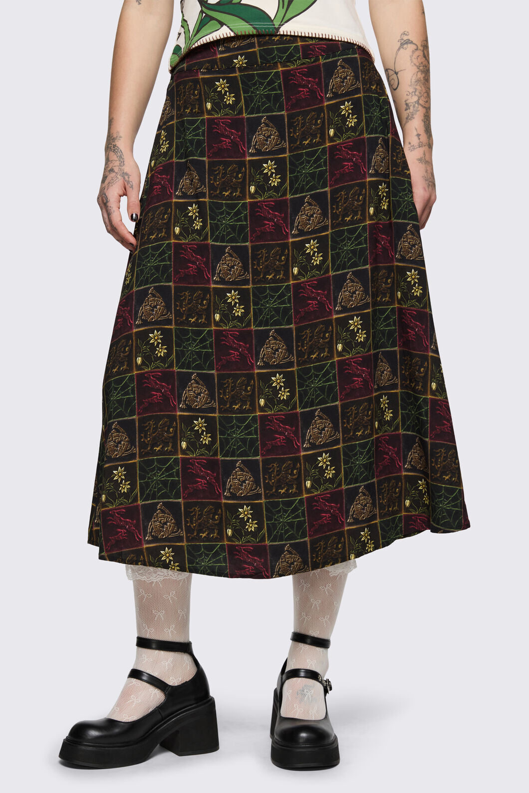 Black Friday - Fantasy Walk Midi Skirt - multi