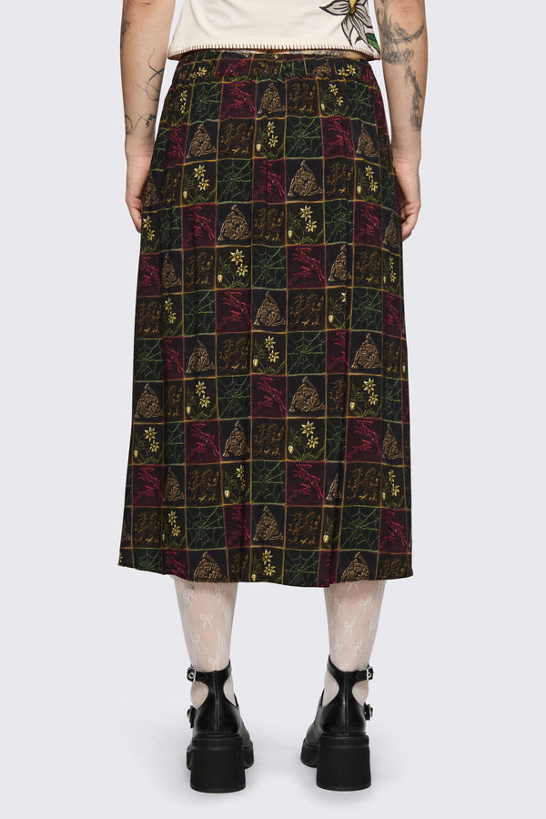 Black Friday - Fantasy Walk Midi Skirt - multi