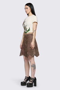 Black Friday - Behind The Blinds Denim Skirt - brown